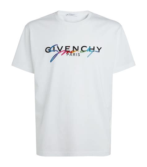 givenchy signature t shirt white|givenchy graphic crewneck t shirt.